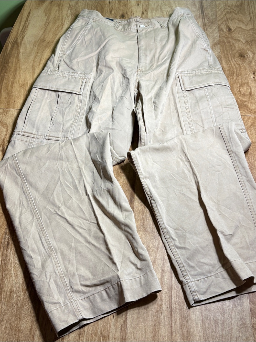 Polo Ralph Lauren 67 Chino Beige Tan Cargo Cotton Pants Mens Size 32x30